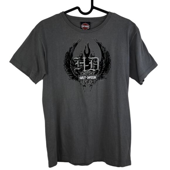 Harley Davidson Raised Velvet Velour Graphic Wings 2007 Tee Size Youth XL - Picture 1 of 7